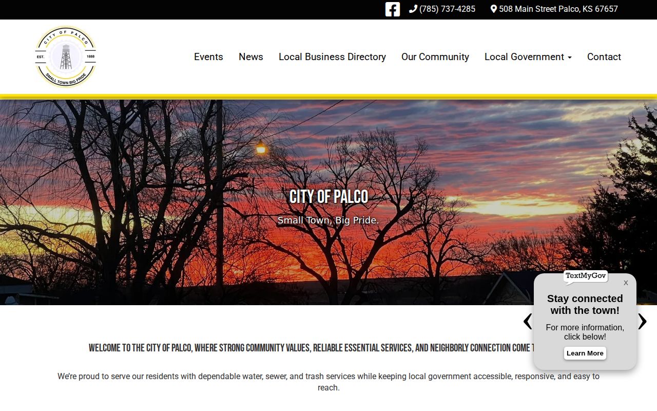 Palco official city office records route