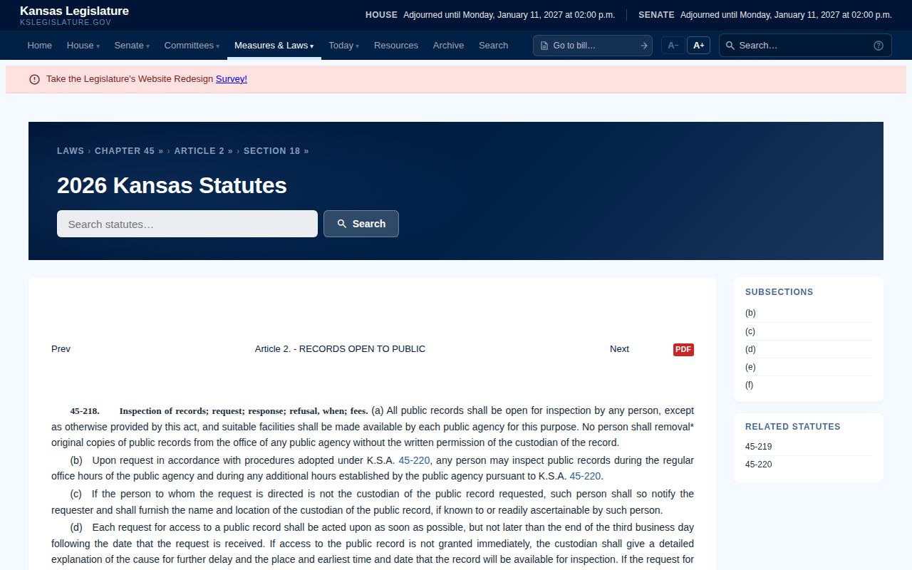 Kansas open records statute for Rooks County booking and mugshot requests